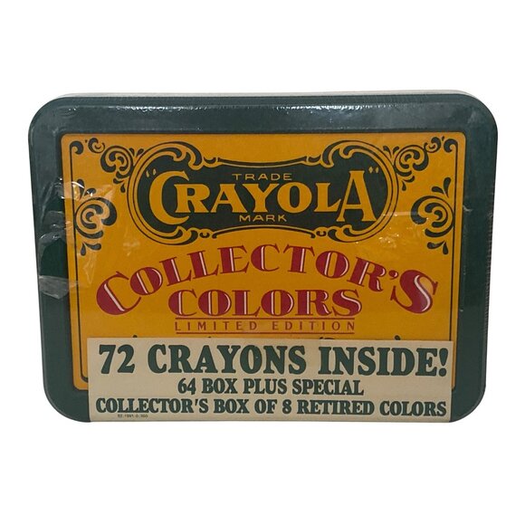Crayola Collectors Colors Tin Limited Edition 72 Crayons Retired Colors 64 Box + - Picture 1 of 9